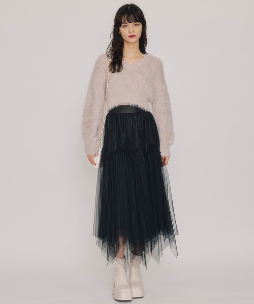 REDYAZEL（レディアゼル）の「ラメシャギーニットプルオーバー（ニット/セーター・レディース・オフホワイト/レッド/ピンク/ダークブルー・FREE）」の21枚目の写真