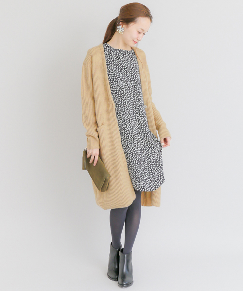 URBAN RESEARCH（アーバンリサーチ）の「UR 畦ロングカーディガン（カーディガン/ボレロ・レディース・グレー/ベージュ・FREE）」の14枚目の写真