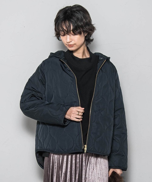 【NEW】メイソングレイ（MAYSON GREY）/【WEB限定】キルティング×ボアブルゾン≪手洗い可能≫ WEB限定】キルティング×ボアブルゾン≪手洗い可能≫（ダウンジャケット