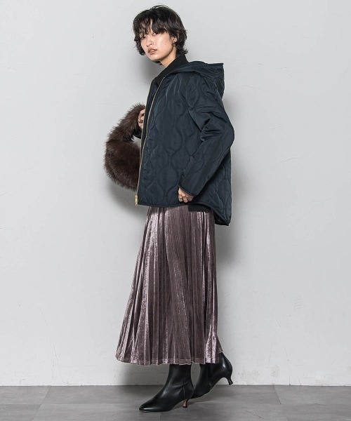 MAYSON GREY(メイソングレイ)の「【WEB限定】キルティング×ボアブルゾン≪手洗い可能≫(ダウンジャケット/コート・レディース・ブラック/オフホワイト/ベージュ・M)」の9枚目の写真