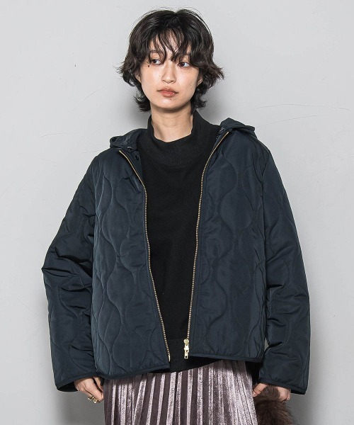 MAYSON GREY(メイソングレイ)の「【WEB限定】キルティング×ボアブルゾン≪手洗い可能≫(ダウンジャケット/コート・レディース・ブラック/オフホワイト/ベージュ・M)」の6枚目の写真