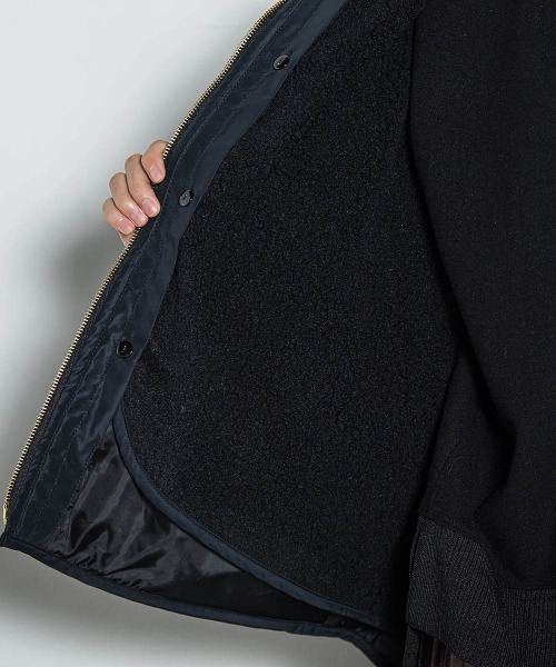 MAYSON GREY(メイソングレイ)の「【WEB限定】キルティング×ボアブルゾン≪手洗い可能≫(ダウンジャケット/コート・レディース・ブラック/オフホワイト/ベージュ・M)」の7枚目の写真