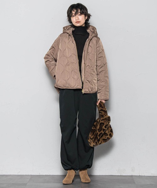MAYSON GREY(メイソングレイ)の「【WEB限定】キルティング×ボアブルゾン≪手洗い可能≫(ダウンジャケット/コート・レディース・ブラック/オフホワイト/ベージュ・M)」の15枚目の写真