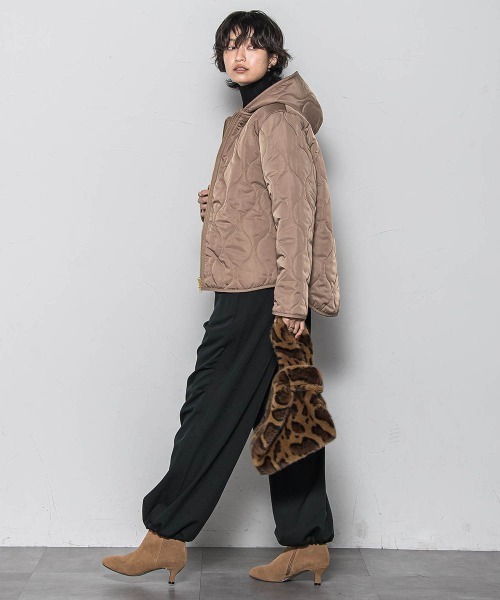 MAYSON GREY(メイソングレイ)の「【WEB限定】キルティング×ボアブルゾン≪手洗い可能≫(ダウンジャケット/コート・レディース・ブラック/オフホワイト/ベージュ・M)」の16枚目の写真