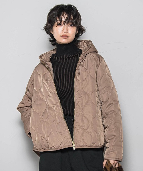 MAYSON GREY(メイソングレイ)の「【WEB限定】キルティング×ボアブルゾン≪手洗い可能≫(ダウンジャケット/コート・レディース・ブラック/オフホワイト/ベージュ・M)」の11枚目の写真