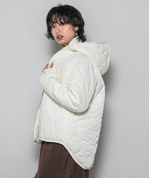 MAYSON GREY(メイソングレイ)の「【WEB限定】キルティング×ボアブルゾン≪手洗い可能≫(ダウンジャケット/コート・レディース・ブラック/オフホワイト/ベージュ・M)」の19枚目の写真