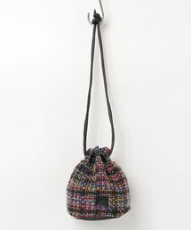 【Swaraj/スワラージ】ツイードレザーコンボ・ショルダー BAG(山羊革)