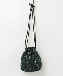 【Swaraj/スワラージ】ツイードレザーコンボ・ショルダー BAG(山羊革)