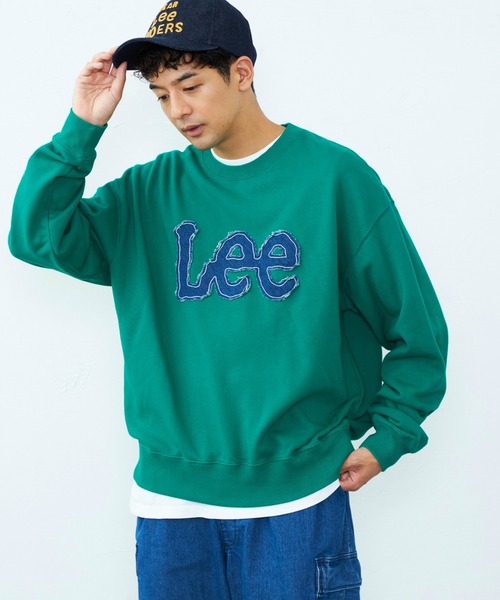 Lee(リー)の「Lee/リー デニムロゴパッチスウェット(スウェット・メンズ・オフホワイト/レッド/グリーン・SMALL/MEDIUM/X-LARGE/LARGE)」の3枚目の写真