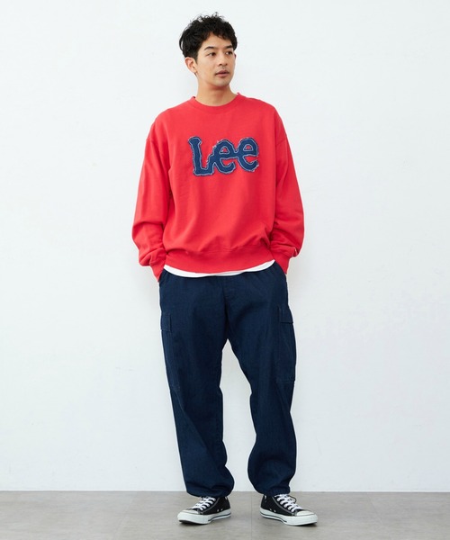 Lee(リー)の「Lee/リー デニムロゴパッチスウェット(スウェット・メンズ・オフホワイト/レッド/グリーン・SMALL/MEDIUM/X-LARGE/LARGE)」の10枚目の写真