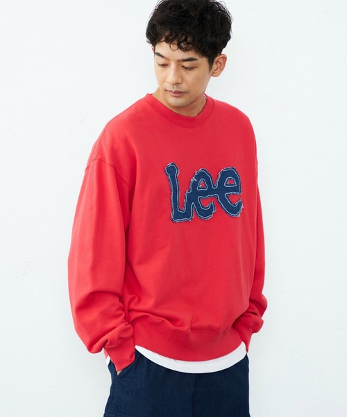 Lee(リー)の「Lee/リー デニムロゴパッチスウェット(スウェット・メンズ・オフホワイト/レッド/グリーン・SMALL/MEDIUM/X-LARGE/LARGE)」の6枚目の写真