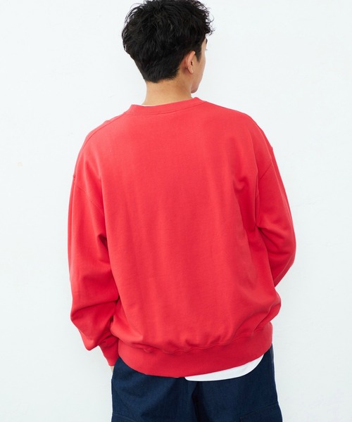 Lee(リー)の「Lee/リー デニムロゴパッチスウェット(スウェット・メンズ・オフホワイト/レッド/グリーン・SMALL/MEDIUM/X-LARGE/LARGE)」の9枚目の写真