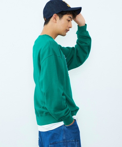 Lee(リー)の「Lee/リー デニムロゴパッチスウェット(スウェット・メンズ・オフホワイト/レッド/グリーン・SMALL/MEDIUM/X-LARGE/LARGE)」の17枚目の写真