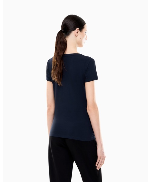 EMPORIO ARMANI EA7(エンポリオアルマーニイーエーセブン)の「<オンライン限定>【エンポリオ アルマーニ EA7】Logo Series Tシャツ ストレッチジャージー(Tシャツ/カットソー・レディース・ブルー系/ネイビー/サンドグレー/ホワイト・SMALL/X-SMALL/LARGE/MEDIUM/X-LARGE)」の15枚目の写真