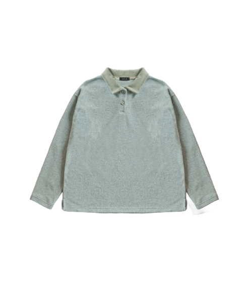 KOOKEESEE(クキシ)の「フォグフリースカラーTシャツ(ミント)(ポロシャツ・レディース・その他・FREE)」の2枚目の写真