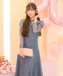 Retica（レティカ）の「パーティードレス 二次会 パフスリーブボレロ マーメイドワンピースドレスセット 30代 お呼ばれ 結婚式（ドレス）」