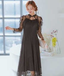 Retica（レティカ）の「パーティードレス 二次会 パフスリーブボレロ マーメイドワンピースドレスセット 30代 お呼ばれ 結婚式（ドレス）」