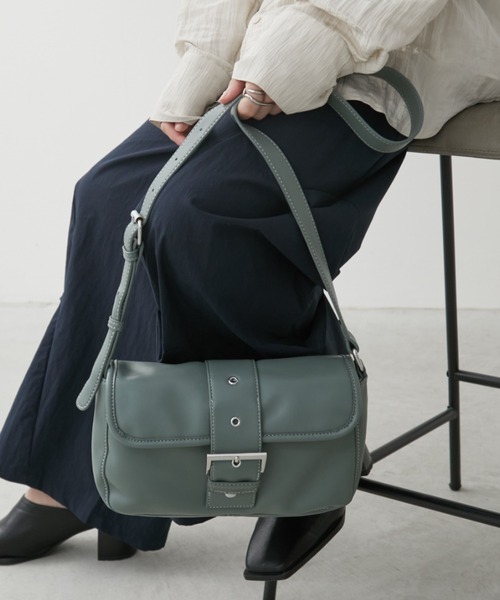 Aunt Marie's（アントマリーズ）の「フロントベルトフラップショルダーバッグ（ショルダーバッグ・レディース・グリーン/ブラック/イエロー・FREE）」の12枚目の写真