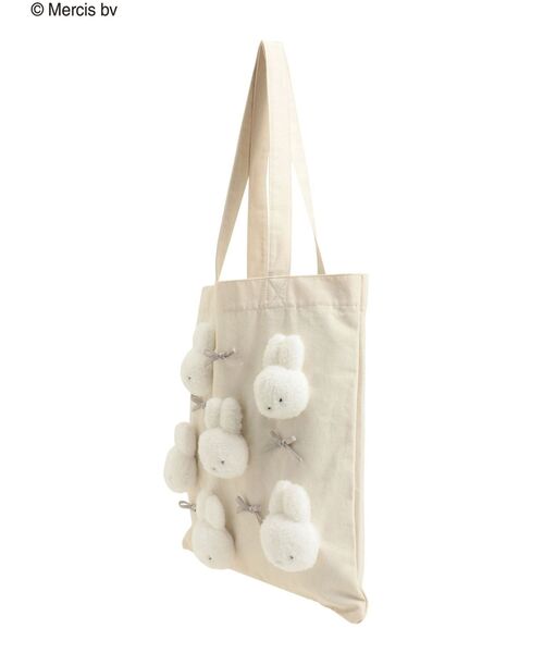 merry jenny（メリージェニー）の「リボンもこもこmiffyトート（トートバッグ・レディース・ブラック/アイボリー・FREE）」の12枚目の写真