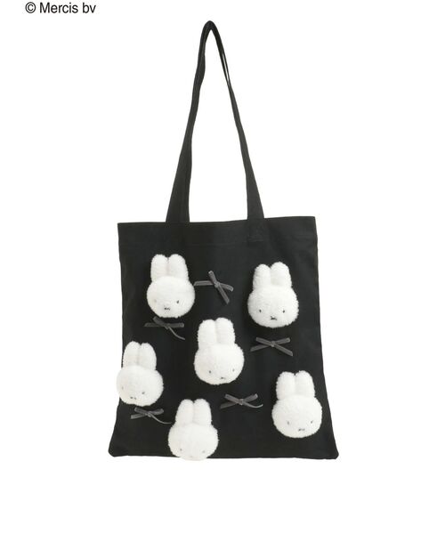 merry jenny（メリージェニー）の「リボンもこもこmiffyトート（トートバッグ・レディース・ブラック/アイボリー・FREE）」の16枚目の写真