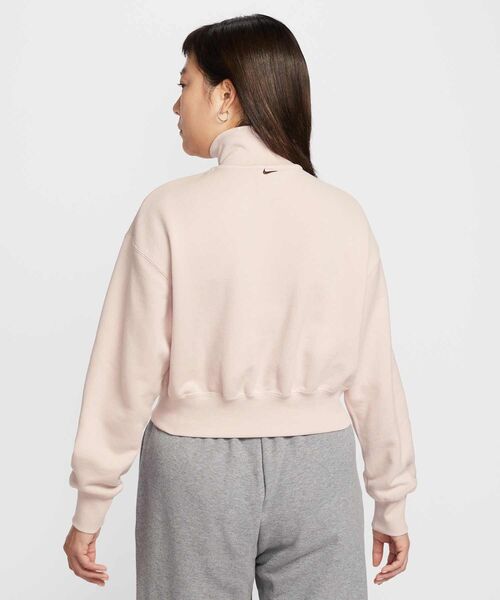 NIKE（ナイキ）の「ナイキ スポーツウェア ウィメンズ オーバーサイズ クォータージップ クロップド スウェットシャツ / Nike Sportswear Women's Oversized Quarter-Zip Cropped Sweatshirt IQ3940-667 Silt Red（スウェット・レディース・ピンク系その他2・L/M/XL/XS/S）」の2枚目の写真