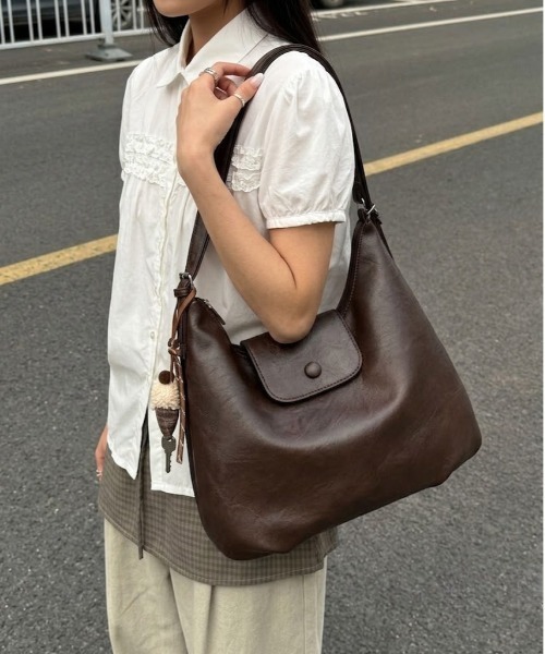 セール】WEGO/2WAY変形フェイクレザーリュック/ショルダーバック 