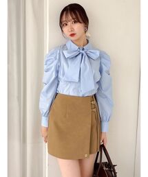 dazzlin | 2WAYボウタイタックペプラムブラウス(シャツ/ブラウス)
