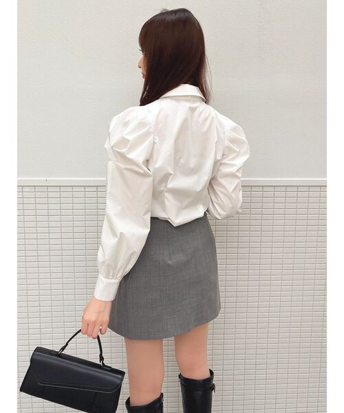 dazzlin（ダズリン）の「2WAYボウタイタックペプラムブラウス（シャツ/ブラウス・レディース・その他1/ブルー/オフホワイト・FREE）」の16枚目の写真