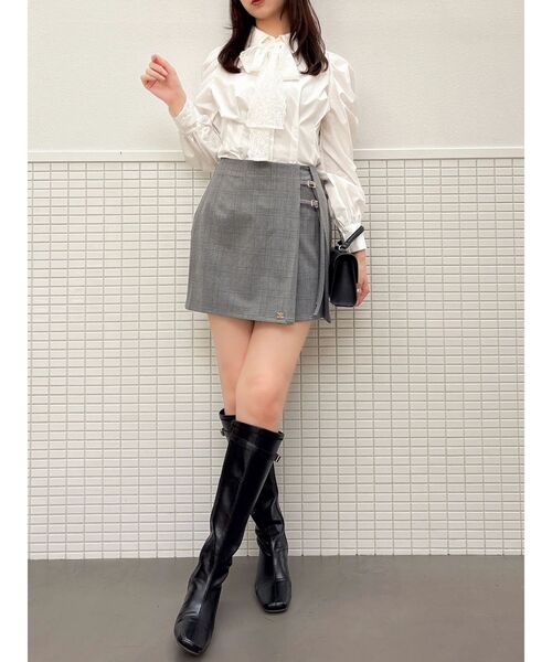 dazzlin（ダズリン）の「2WAYボウタイタックペプラムブラウス（シャツ/ブラウス・レディース・その他1/ブルー/オフホワイト・FREE）」の19枚目の写真