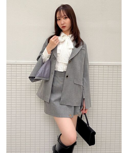 dazzlin（ダズリン）の「2WAYボウタイタックペプラムブラウス（シャツ/ブラウス・レディース・その他1/ブルー/オフホワイト・FREE）」の21枚目の写真