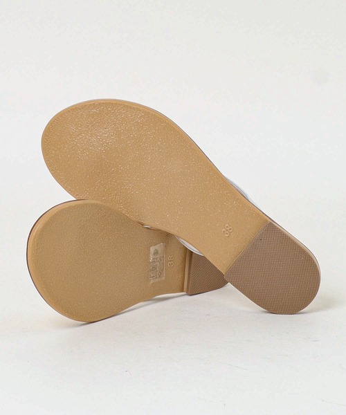 NICOLAS LAINAS(ニコラスライナス)の「【NICOLAS LAINAS】フラットトングサンダル カジュアル リゾート(サンダル・レディース・ブラック×ゴールド/シルバー・37/36/38)」の15枚目の写真