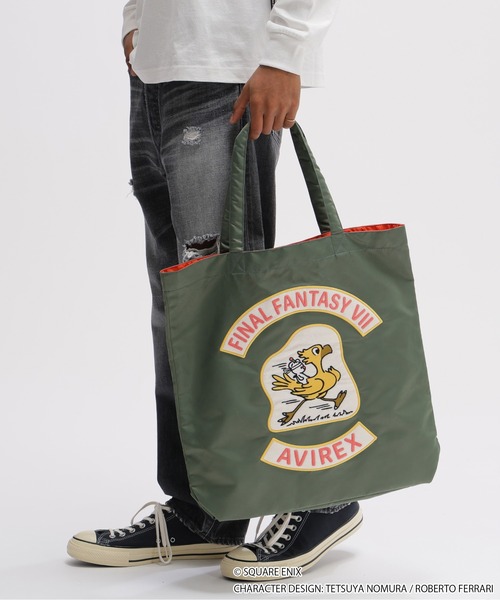 AVIREX × FINAL FANTASY VII REMAKE》FLIGHT NYLON TOTE BAG CHOCOBO