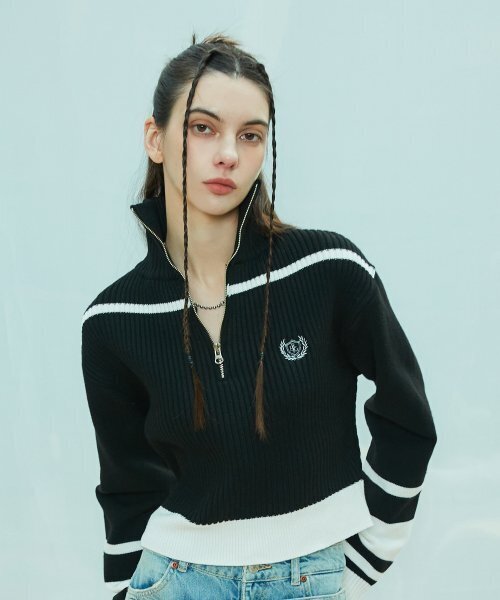 LARTIGENT(ラーティゼン)の「L9 HALF ZIP-UP KNIT(BLACK)(ニット/セーター・レディース・その他・FREE)」の3枚目の写真