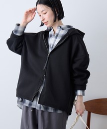 Aunely（オーネリー）の「【Aunely】洗練フォルム ダブルジップ エアリーフーディ   マシンウォッシャブル & イージーケア<YOSOOIシリーズ>（パーカー）」