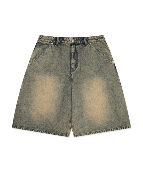 LMCの「ブラッシュウォッシュデニムカーペンターショーツサンド(その他パンツ・レディース・その他・S/M/L)」の1枚目の写真