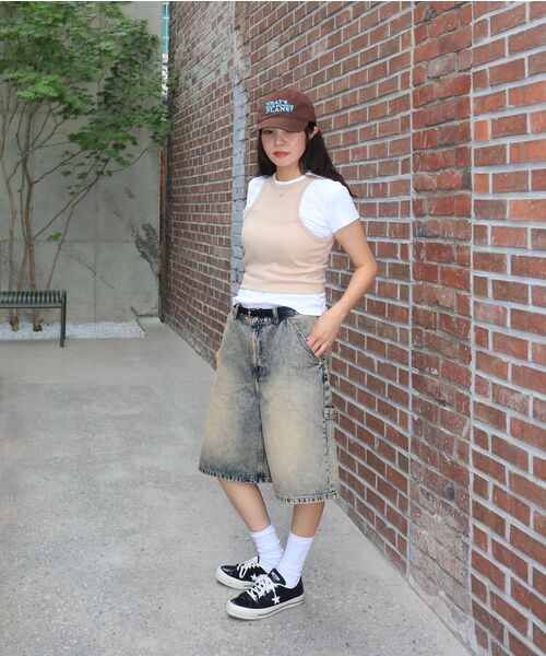 LMCの「ブラッシュウォッシュデニムカーペンターショーツサンド(その他パンツ・レディース・その他・S/M/L)」の11枚目の写真