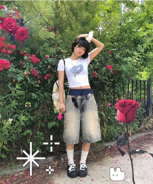 LMCの「ブラッシュウォッシュデニムカーペンターショーツサンド(その他パンツ・レディース・その他・S/M/L)」の12枚目の写真