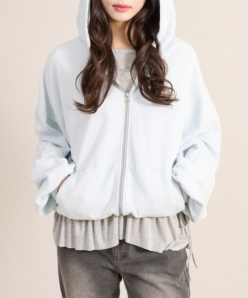 apres jour mignon(アプレジュールミニョン)の「裾フリルレイヤードトップス(Tシャツ/カットソー・レディース・ブラック/オフホワイト/杢グレー・フリー/LARGE)」の18枚目の写真