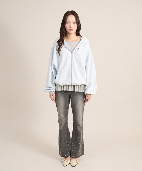 apres jour mignon(アプレジュールミニョン)の「裾フリルレイヤードトップス(Tシャツ/カットソー・レディース・ブラック/オフホワイト/杢グレー・フリー/LARGE)」の21枚目の写真