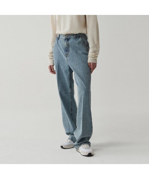 ODER(オディエール)の「スラックスデニムパンツ-ミディアムブルー(デニムパンツ・レディース・その他・S/M)」の1枚目の写真