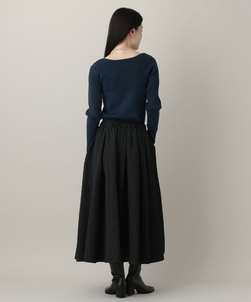 A part by（アパートバイ）の「2WAYスクエアリブプルオーバー_長袖（ニット/セーター・レディース・ネイビー/アイボリー/ライトイエロー・FREE）」の6枚目の写真