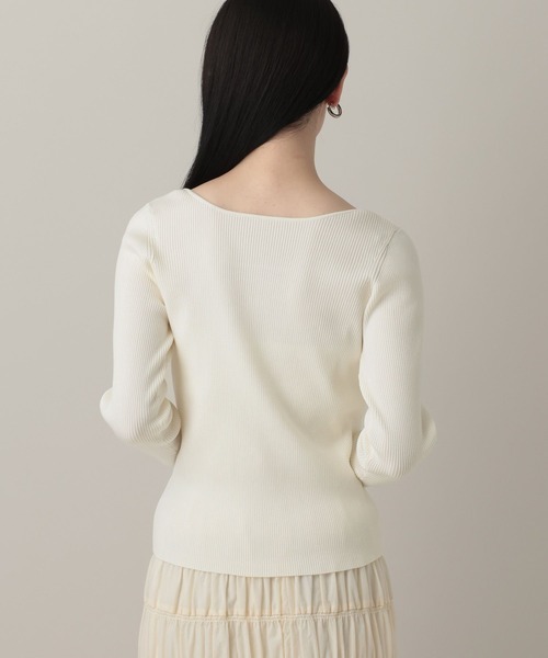 A part by（アパートバイ）の「2WAYスクエアリブプルオーバー_長袖（ニット/セーター・レディース・ネイビー/アイボリー/ライトイエロー・FREE）」の11枚目の写真