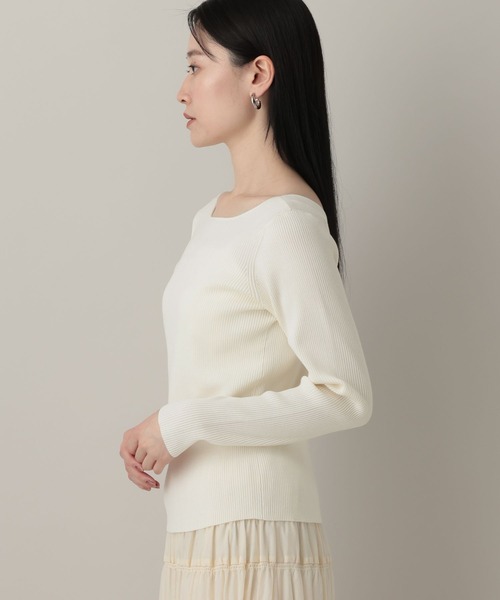 A part by（アパートバイ）の「2WAYスクエアリブプルオーバー_長袖（ニット/セーター・レディース・ネイビー/アイボリー/ライトイエロー・FREE）」の13枚目の写真