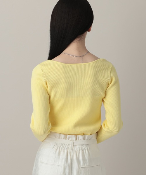 A part by（アパートバイ）の「2WAYスクエアリブプルオーバー_長袖（ニット/セーター・レディース・ネイビー/アイボリー/ライトイエロー・FREE）」の18枚目の写真