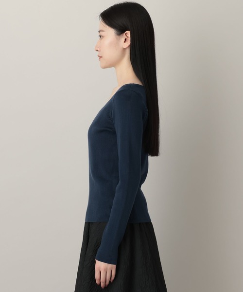 A part by（アパートバイ）の「2WAYスクエアリブプルオーバー_長袖（ニット/セーター・レディース・ネイビー/アイボリー/ライトイエロー・FREE）」の20枚目の写真