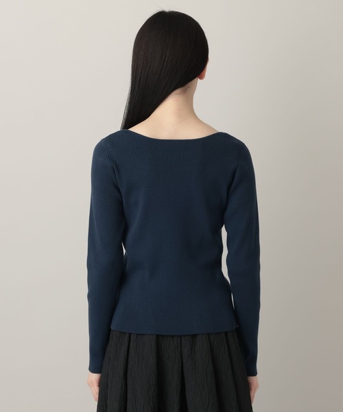A part by（アパートバイ）の「2WAYスクエアリブプルオーバー_長袖（ニット/セーター・レディース・ネイビー/アイボリー/ライトイエロー・FREE）」の21枚目の写真