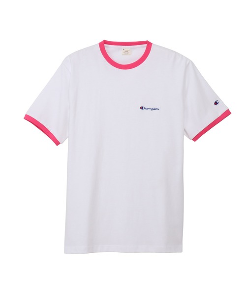 Champion（チャンピオン）の「【Champion/チャンピオン】メンズ メンズカジュアル ショートスリーブリンガーTシャツ（Tシャツ/カットソー・メンズ・ライトイエロー/ライトピンク/ライトオレンジ系・X-LARGE/LARGE/MEDIUM）」の2枚目の写真