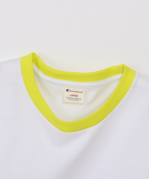 Champion（チャンピオン）の「【Champion/チャンピオン】メンズ メンズカジュアル ショートスリーブリンガーTシャツ（Tシャツ/カットソー・メンズ・ライトイエロー/ライトピンク/ライトオレンジ系・X-LARGE/LARGE/MEDIUM）」の11枚目の写真