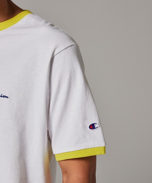Champion（チャンピオン）の「【Champion/チャンピオン】メンズ メンズカジュアル ショートスリーブリンガーTシャツ（Tシャツ/カットソー・メンズ・ライトイエロー/ライトピンク/ライトオレンジ系・X-LARGE/LARGE/MEDIUM）」の19枚目の写真