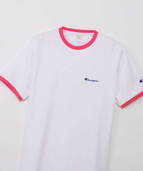 Champion（チャンピオン）の「【Champion/チャンピオン】メンズ メンズカジュアル ショートスリーブリンガーTシャツ（Tシャツ/カットソー・メンズ・ライトイエロー/ライトピンク/ライトオレンジ系・X-LARGE/LARGE/MEDIUM）」の13枚目の写真